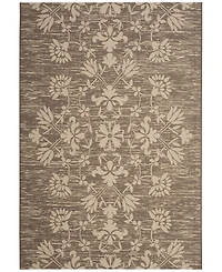 Safavieh Courtyard CY6064 Dark Beige and Beige 5'3" x 7'7" Sisal Weave Outdoor Area Rug
