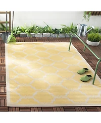 Safavieh Courtyard CY6009 Yellow and Beige 5'3" x 7'7" Sisal Weave Outdoor Area Rug