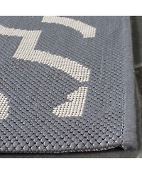 Safavieh Courtyard CY6926 Anthracite and Beige 5'3" x 7'7" Sisal Weave Outdoor Area Rug