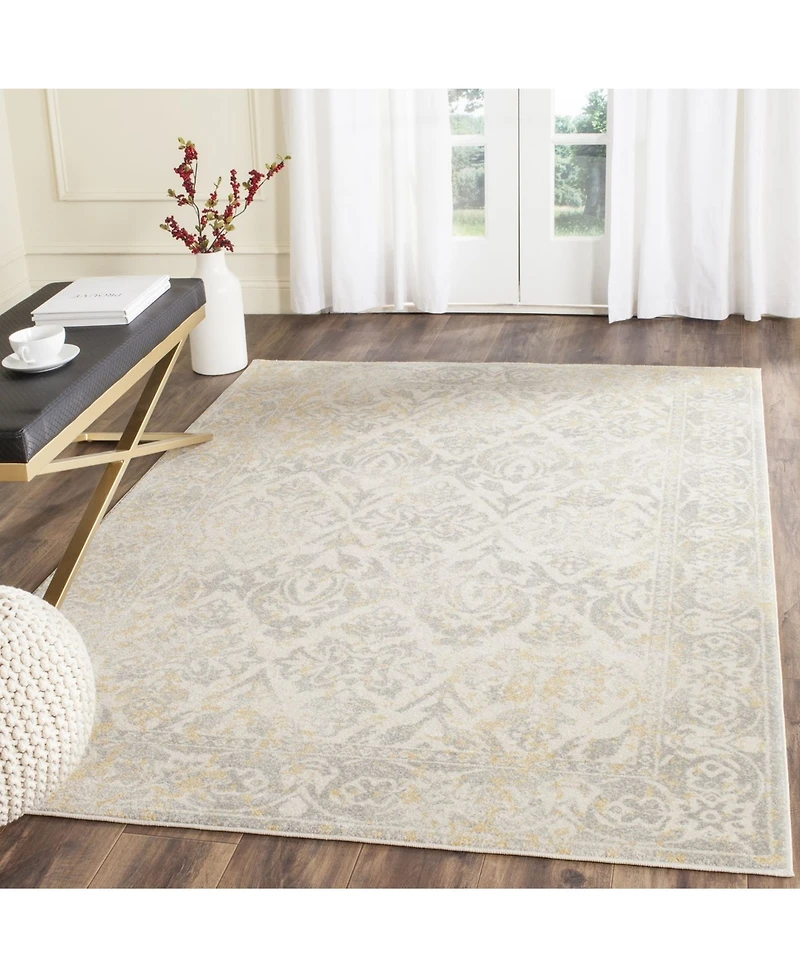 Safavieh Evoke EVK264 Ivory and Gray 5'1" x 7'6" Area Rug