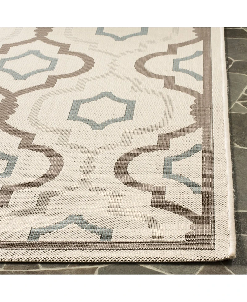 Safavieh Courtyard CY7938 Beige and Dark Beige 5'3" x 7'7" Outdoor Area Rug