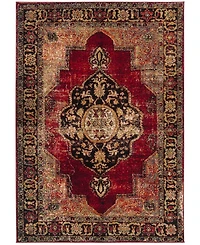 Safavieh Vintage Hamadan VTH219 Red and Multi 5'3" x 7'6" Area Rug