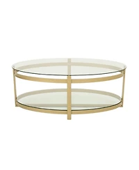 Plumeria Tempered Glass Coffee Table