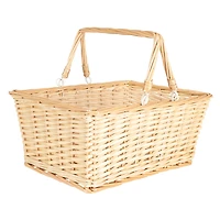 Household Essentials Woven Market Basket, Handwoven Willow Weave
