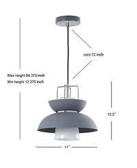 Jonathan Y Paul Farmhouse Metal Led Pendant