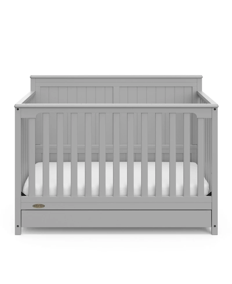 Graco Hadley 5-in-1 Convertible Crib with Drawer (White) –Crib Combo