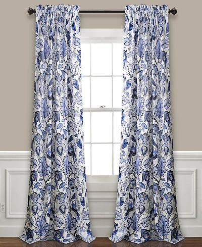 Cynthia Jacobean Floral 52" x 120" Curtain Set