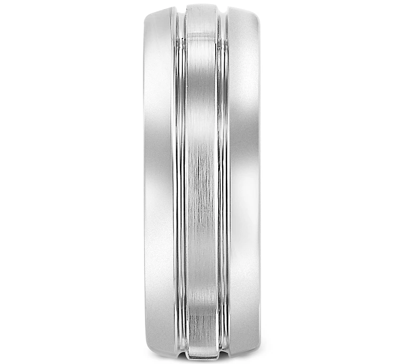 Triton Men's Tungsten Carbide Ring, Comfort Fit Wedding Band (8mm)