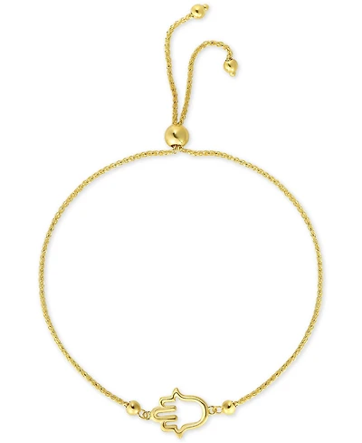 Hamsa Bolo Bracelet in 10k Gold