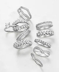 Diamond Tiara Solitaire Enhancer Ring Guard (1-3/8 ct. t.w.) in 14k White Gold