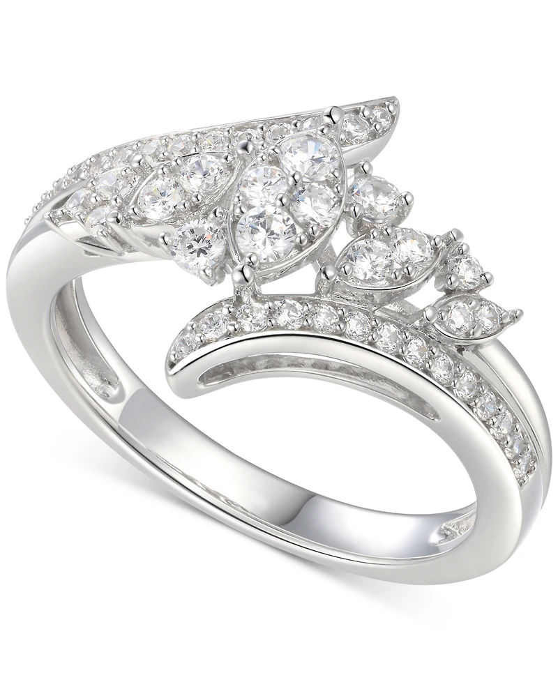 Cubic Zirconia Statement Ring Sterling Silver