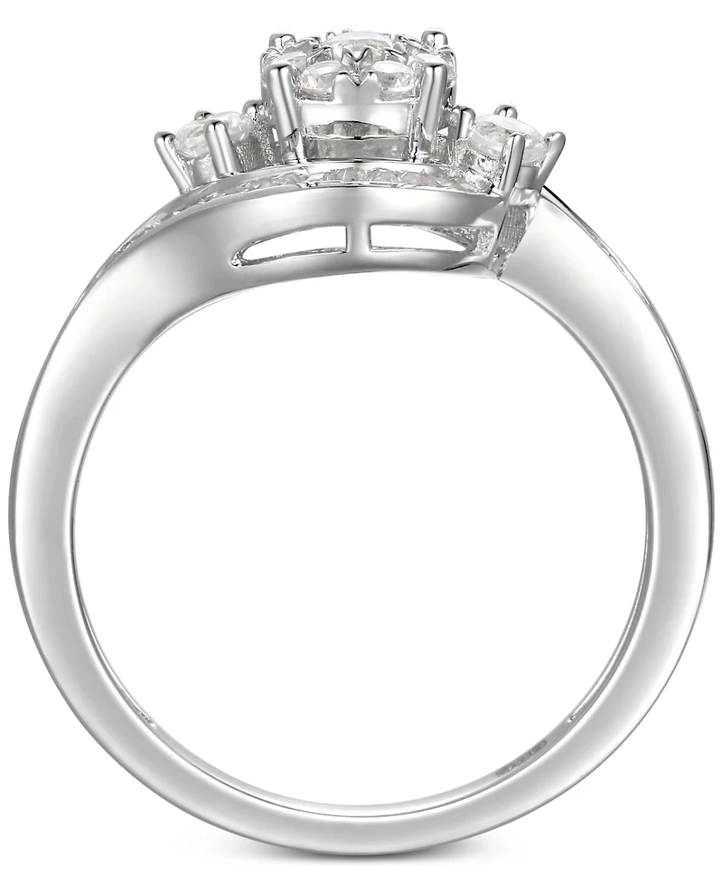 Cubic Zirconia Multi-Stone Ring Sterling Silver