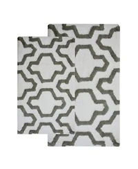 Saffron Fabs Quatrefoil Non Skid Cotton Bath Rug