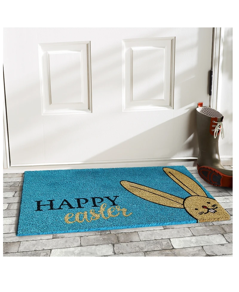 Home & More Happy Easter Coir/Vinyl Doormat, 17" x 29"