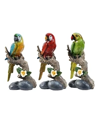 Macaw On Branch, Set of 3