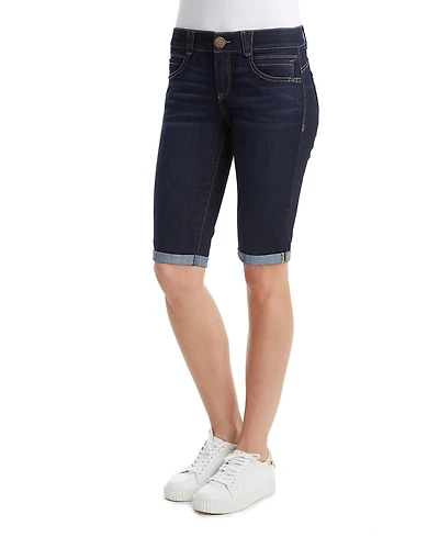 Democracy Petite "Ab" Solution Mid-Rise Slim-Leg Bermuda Shorts