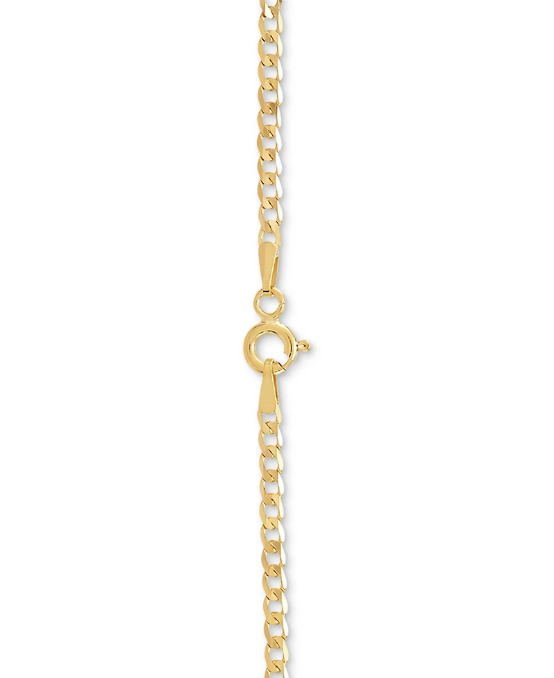 Lightweight Fine Curb Link 18" Chain Necklace in 14k Gold