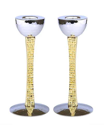 Classic Touch Set of 2 Candle Holders with Mosaic Design