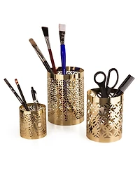 Danya B. Set of 3 Filigree Candleholder Hurricanes