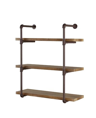 Danya B. Three Tier Industrial Pipe Wall Shelf