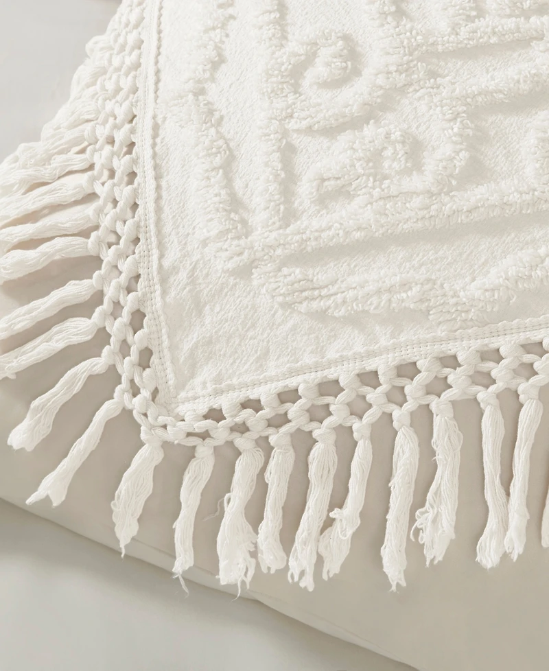 Madison Park Laetitia Medallion Fringe 3-Pc. Quilt Set, King/California King