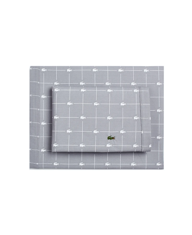 Lacoste Home Slice 100% Cotton Percale 4-Pc. Sheet Set