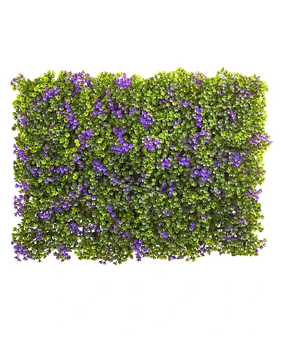 Nearly Natural 6x6" Purple and Green Clover Mat, Set of 12