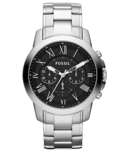 Fossil Men's Chronograph Grant Stainless Steel Bracelet Watch 44mm FS4736