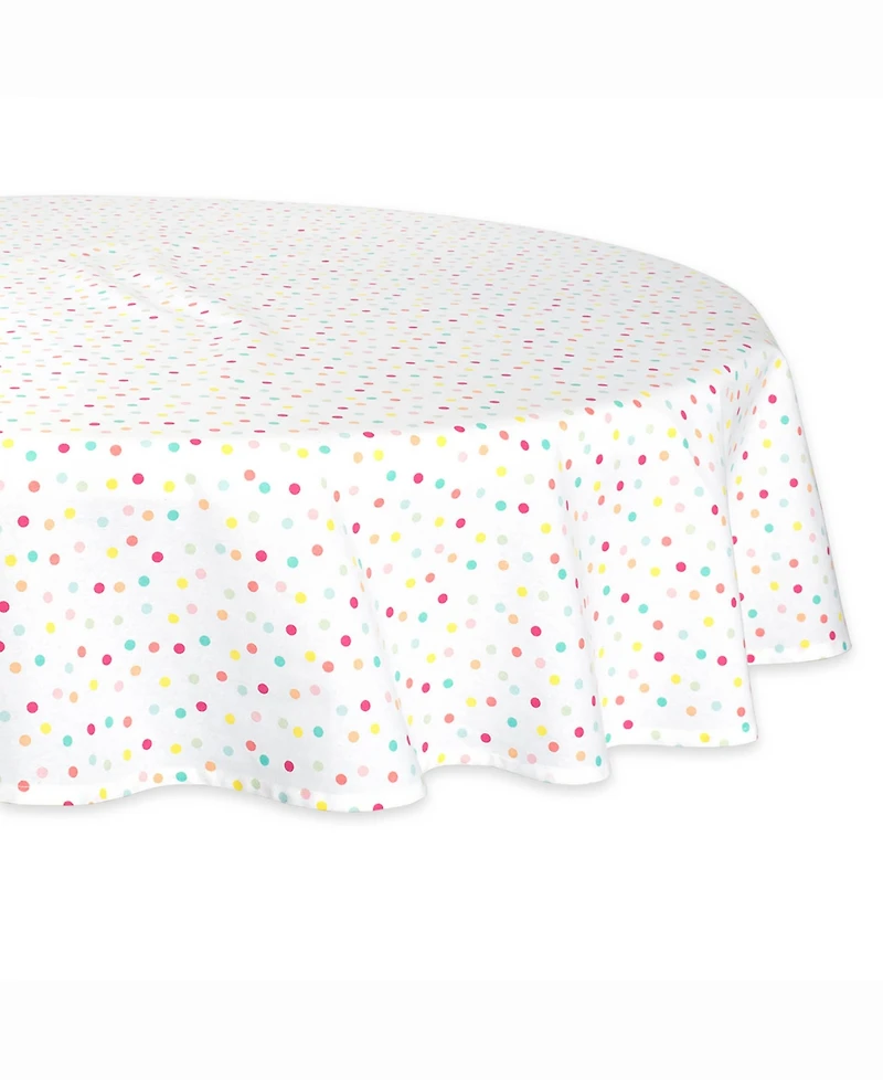 Multi Polka Dots Print Table cloth 70" Round