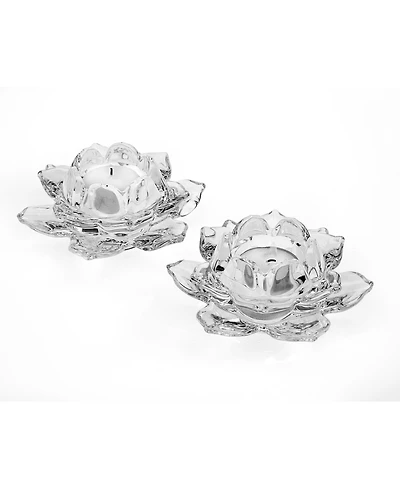 Godinger Lotus Votive Holder - Set of 2