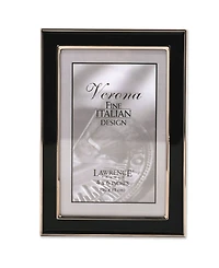 Lawrence Frames Silver Plated Metal with Enamel Picture Frame