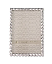 Lawrence Frames 710046 Silver Metal Rope Picture Frame - 4" x 6"