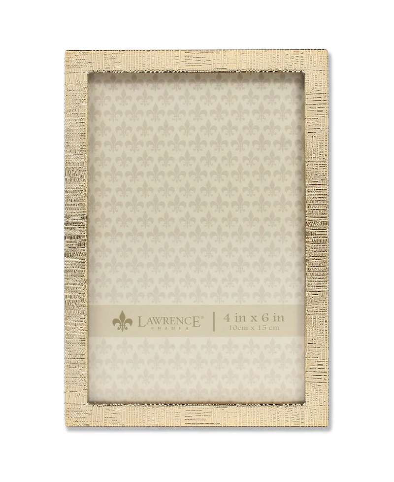 Lawrence Frames Gold Metal Picture Frame with Linen Pattern