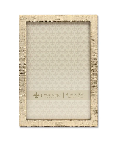 Lawrence Frames Gold Metal Picture Frame with Linen Pattern