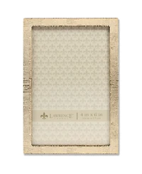 Lawrence Frames Gold Metal Picture Frame with Linen Pattern