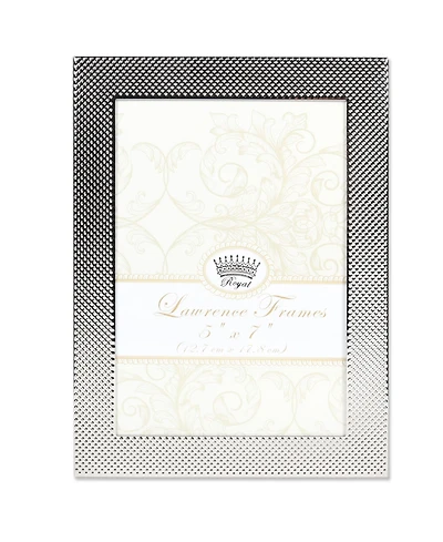 Lawrence Frames Fawn Pin Dot Pattern Silver Metal Picture Frame - 5" x 7"