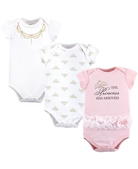 Little Treasure Baby Girls Breathable Cotton All-in-One Bodysuits