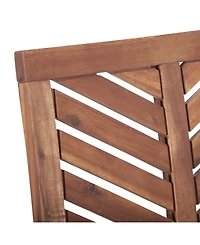 Patio Wood Chairs, Set Of 2