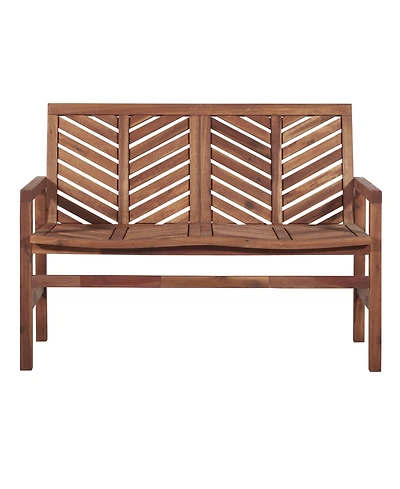 48" Patio Wood Love Seat