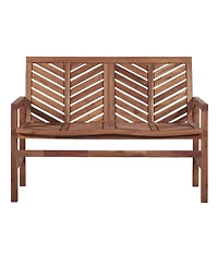 48" Patio Wood Love Seat