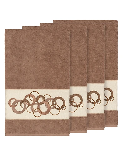 Linum Home Turkish Cotton Annabelle 4-Pc. Embellished Bath Towel Set