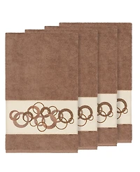 Linum Home Turkish Cotton Annabelle 4-Pc. Embellished Bath Towel Set