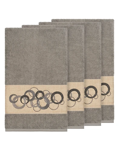 Linum Home Turkish Cotton Annabelle 4-Pc. Embellished Bath Towel Set