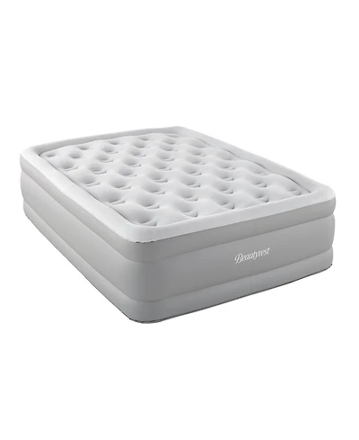 Beautyrest 18" Queen Sky Rise Raised Adjustable Comfort Coil Top Airbed with Express Pump