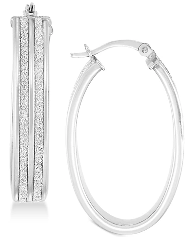 Simone I. Smith Glitter Hoop Earrings 18k Yellow Gold Over Sterling Silver or