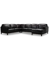 Closeout! Virton 136" 4-Pc. Leather Chaise Sectional Sofa, Created for Macy's