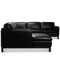 Closeout! Virton 136" 4-Pc. Leather Chaise Sectional Sofa, Created for Macy's