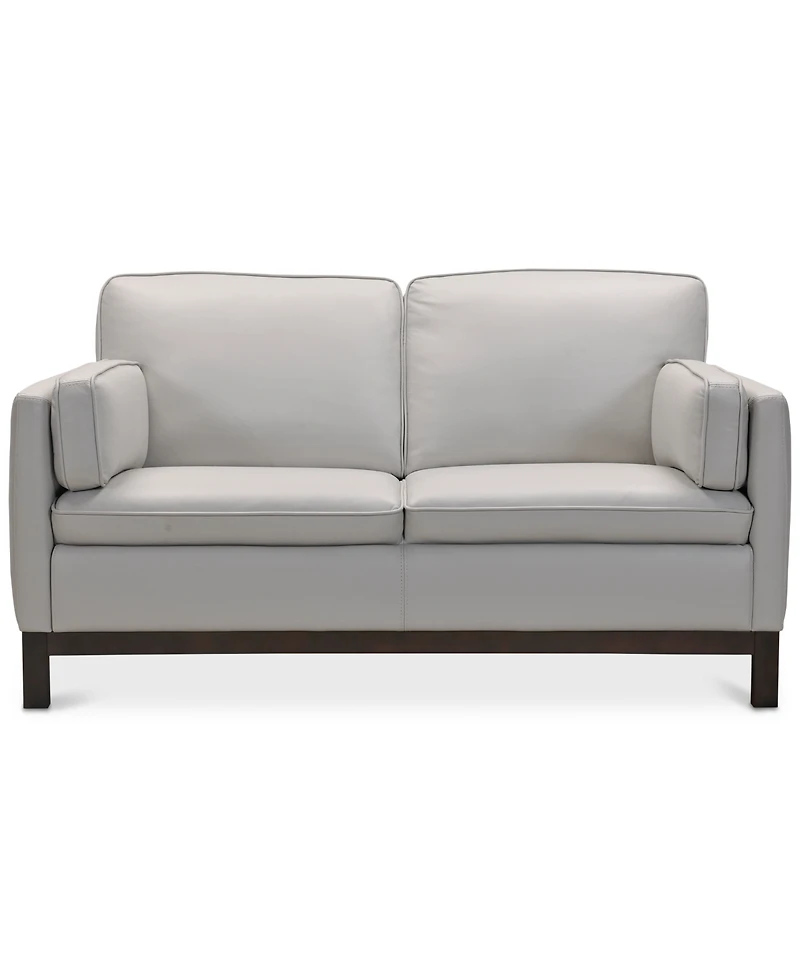Closeout! Virton 63" Leather Loveseat, Created for Macy's