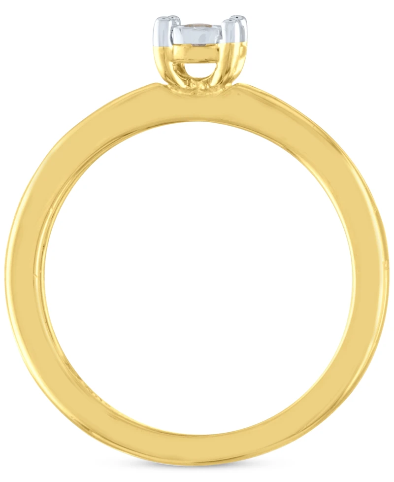 Diamond Bridal Set (1/10 ct. t.w.) in 14k Gold Over Sterling Silver