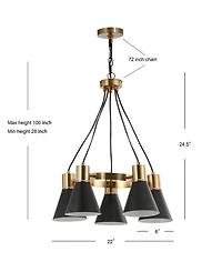 Jonathan Y Markle 22" 5-Light Led Pendant